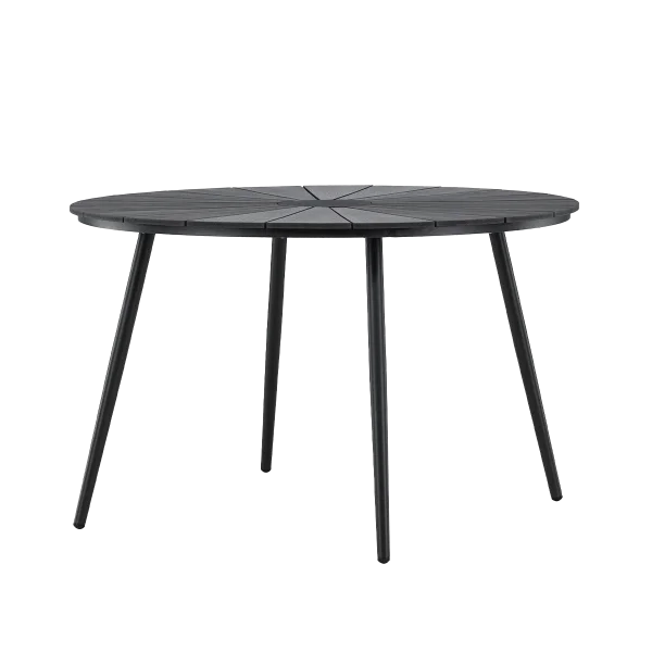 Denzel polywood ronde tuintafel zwart - Ø 120 cm