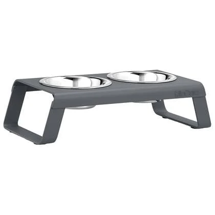Desco hondenvoerbak small aluminium grijs