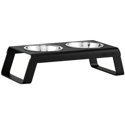 Desco kattenvoerbak aluminium zwart