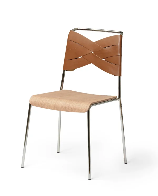 Design House Stockholm Torso stoel - Zitting Eiken / Rugleuning cognac