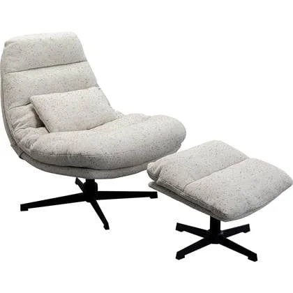 Draaifauteuil en Voetsteun Columbia Kare Design