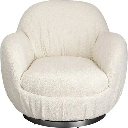 Draaifauteuil Nube Boucle creme Kare Design