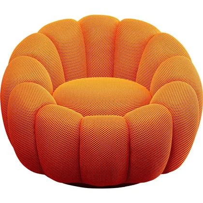 Draaifauteuil Peppo Bloom oranje Kare Design