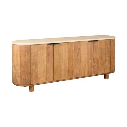 Dressoir Doble - Hout - Naturel|Beige|Creme - Hout