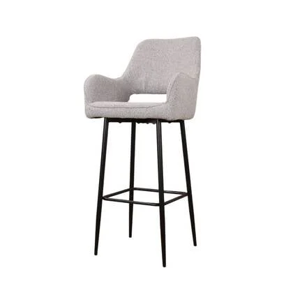 DS4U Lenon barkruk bouclé 2.0 - 75 cm - grijs