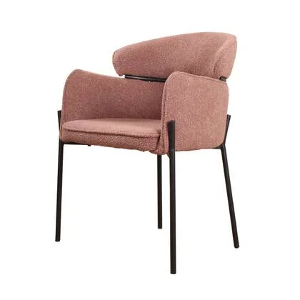 DS4U Mira eetkamerstoel bouclé - roestbruin