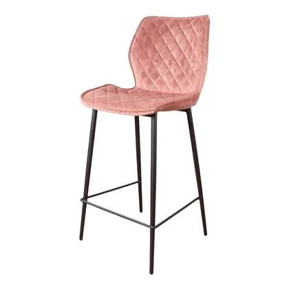 DS4U Ruby barkruk velvet 66 cm roze