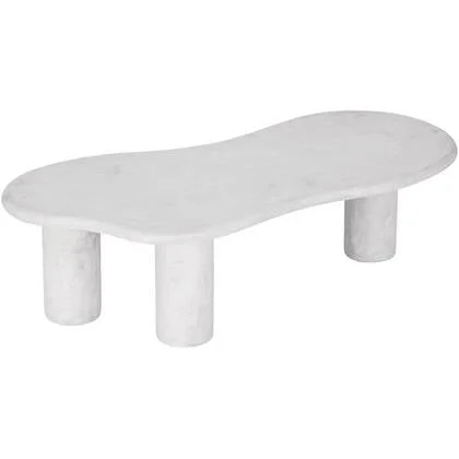 DTP Home Coffee table Curva CHALK,35x130x69 cm, mortex