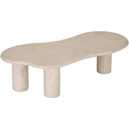 DTP Home Coffee table Curva SAND,35x130x69 cm, mortex