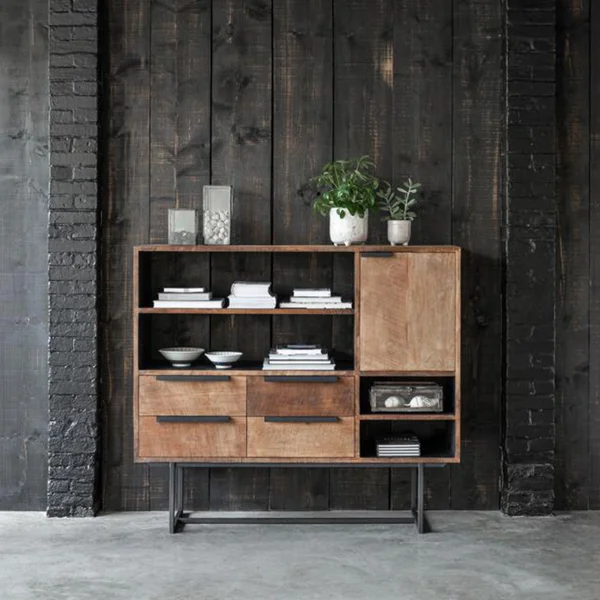 DTP Home Dressoir Odeon Teakhout, 136cm - Bruin