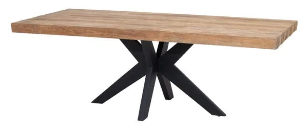 DTP Home Eettafel Newton Teakhout - Bruin, Zwart