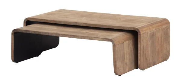 DTP Home Salontafel Evo Teakhout, Set van 2 stuks - Bruin