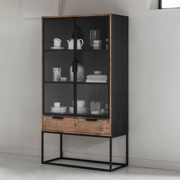DTP Home Vitrinekast Cosmo Teakhout, 180 x 100cm - Naturel