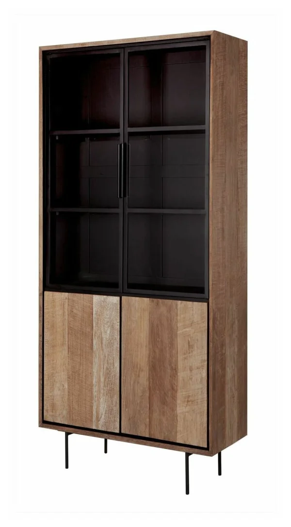 DTP Home Vitrinekast Metropole Teakhout, 210 x 100cm - Naturel