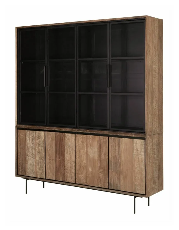 DTP Home Vitrinekast Metropole Teakhout, 210 x 180cm - Naturel