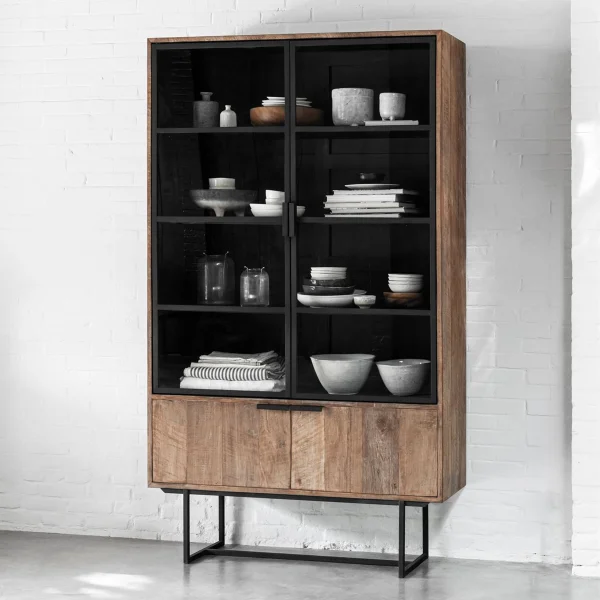DTP Home Vitrinekast Odeon Teakhout, 210 x 120cm - Bruin