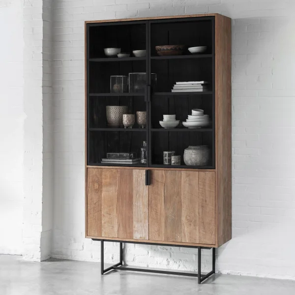 DTP Home Vitrinekast Odeon Teakhout, 220 x 120cm - Bruin