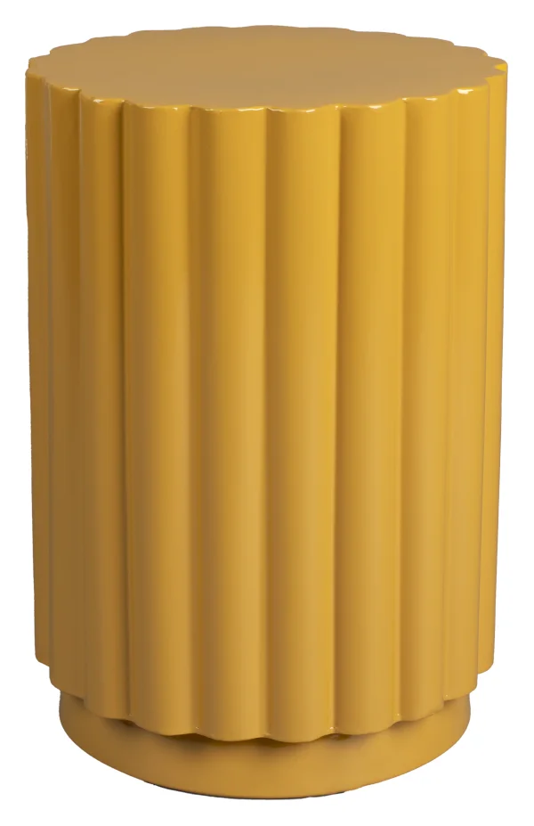 Dutchbone Bijzettafel/Kruk Camila - Okergeel - Rond