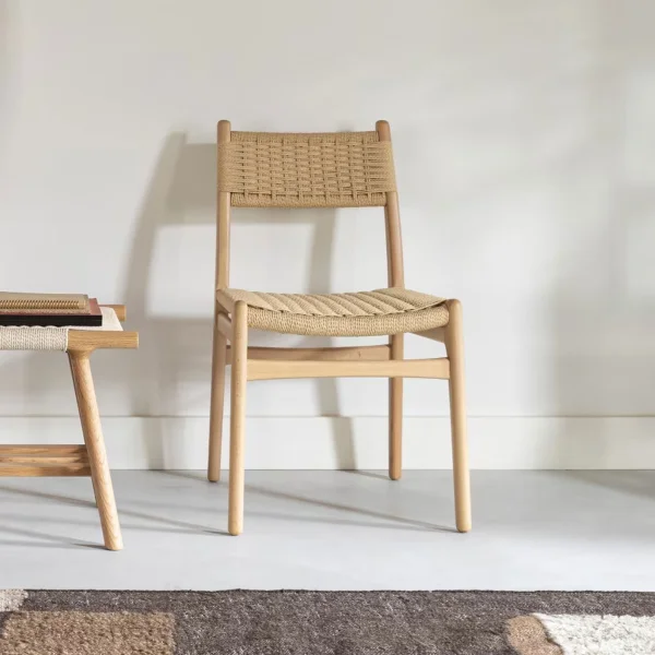 Dutchbone Eetkamerstoel Cecile Gevlochten touw - Naturel