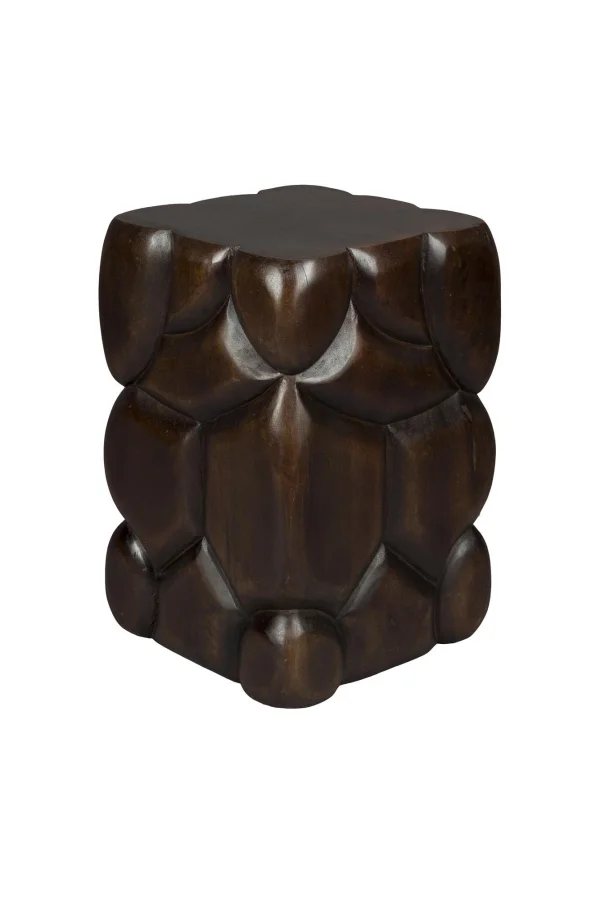 Dutchbone Krukje/Bijzettafel Brooklyn Mangohout, 30 x 30cm - Bruin - Vierkant