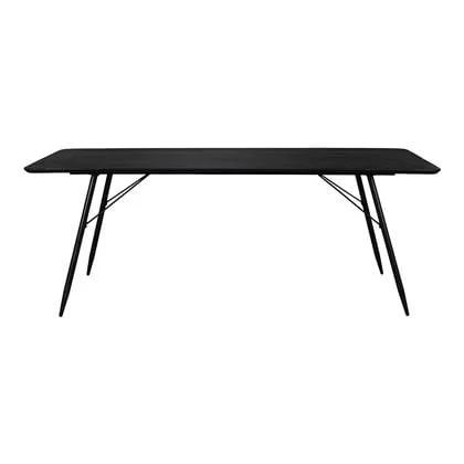 Dutchbone Roger Eettafel - 220 x 90 cm - Zwart