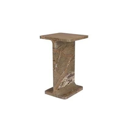 Dutchbone Satpura Bijzettafel Vierkant 31x31 cm Marmer Bruin