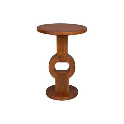 Dutchbone Tondo Bijzettafel Rond Mangohout Bruin