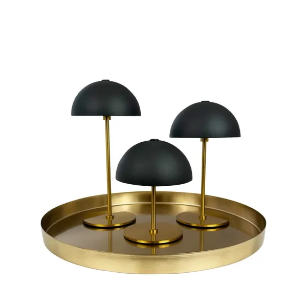 Dyberg Larsen - Along Portable tafellamp, zwart/messing