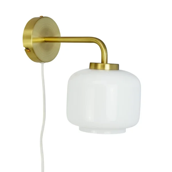 Dyberg Larsen - Arp Wandlamp Ø15 Opal/Brass DybergLarsen
