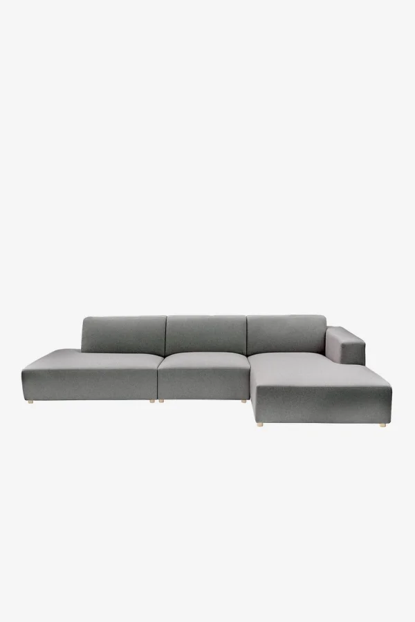 Earl 4-zits bank chaise longue rechts otto longue links dark grey