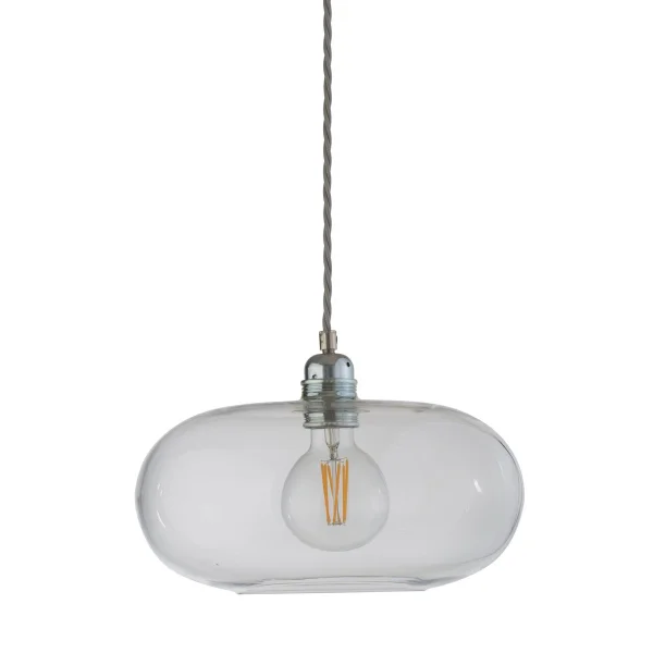 EBB & FLOW Horizon hanglamp Ø 29 cm. helder - zilveren snoer