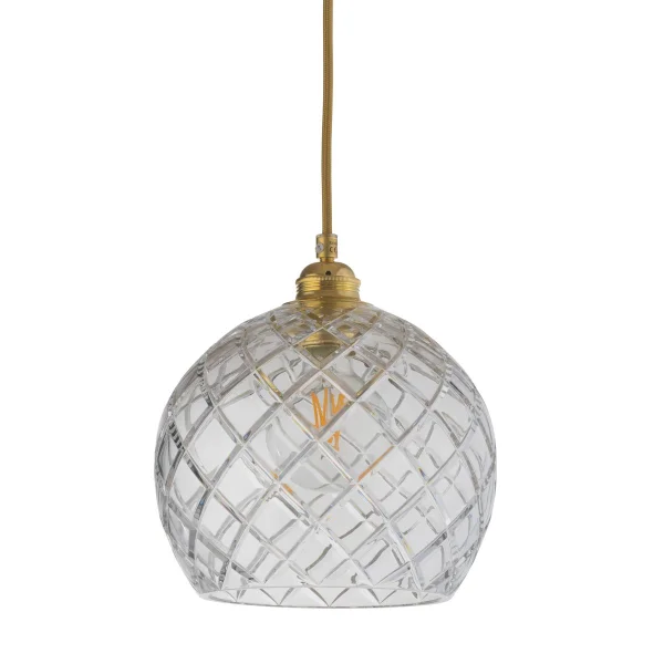 EBB & FLOW Rowan hanglamp Crystal Ø 22 cm. Medium check - gouden snoer