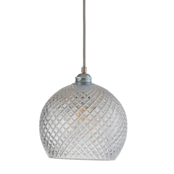 EBB & FLOW Rowan hanglamp Crystal Ø 22 cm. Small check - zilveren snoer