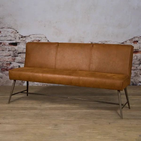 Eetkamerbank Bernard - cognac 185 cm