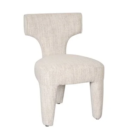 Eetkamerstoel Alby - Beige|Creme - Textiel