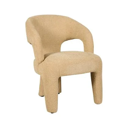 Eetkamerstoel Brock - Beige|Bruin - Bouclé