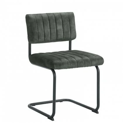 Eetkamerstoel Epse - Groen - Fluweel - 50x84x55cm (BxHxD)