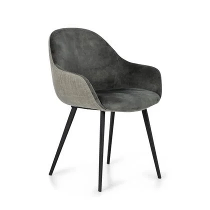 Eetkamerstoel Nora - Groen - Velvet | Textiel | Metaal