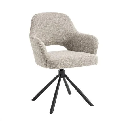 Eetkamerstoel Spirit - Beige|Bruin - Textiel