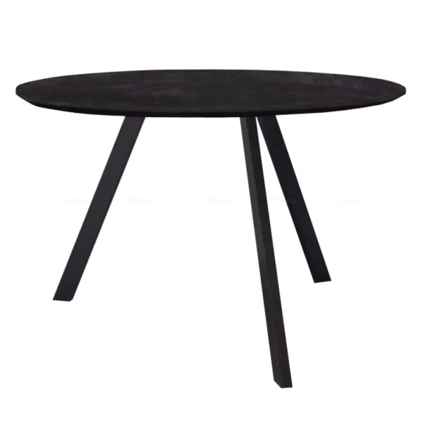 Eettafel Berlin rond zwart - 130 cm