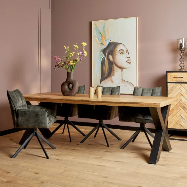 Eettafel Denver | 240 cm | Rechthoek | X-poot