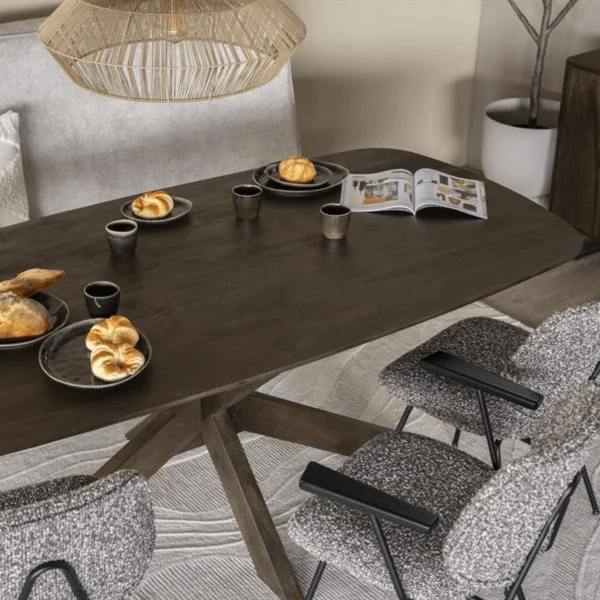 Eettafel Nikki 240x100 - bruin