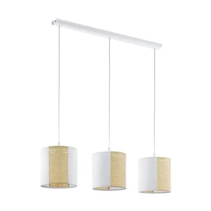 EGLO Arnhem Hanglamp - E27 - 102 cm - Wit|Bruin