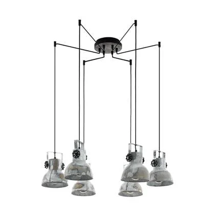 EGLO Barnstaple Hanglamp - E27 - Ø 50.0 cm - Zwart;Bruin