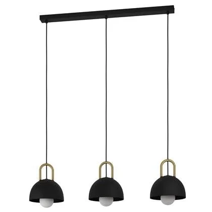 EGLO Calmanera Hanglamp - E27 - 90 cm - Zwart|Geelkoper