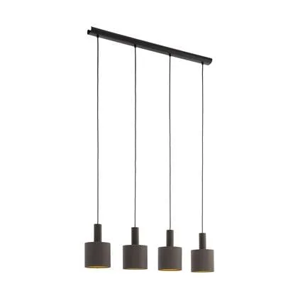 EGLO Concessa 1 Hanglamp - E27 - 94 cm - Donkerbruin|Cappucino|Goud