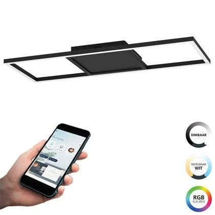 EGLO connect.z Calagrano-Z Smart Plafondlamp - 64cm - Zwart|Wit - RGB