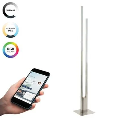 EGLO connect.z Fraioli-Z Smart Vloerlamp - 175,5 cm - Grijs|Wit