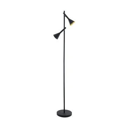 EGLO Cortaderas Vloerlamp - 144.5cm - GU10 - Zwart|Goud