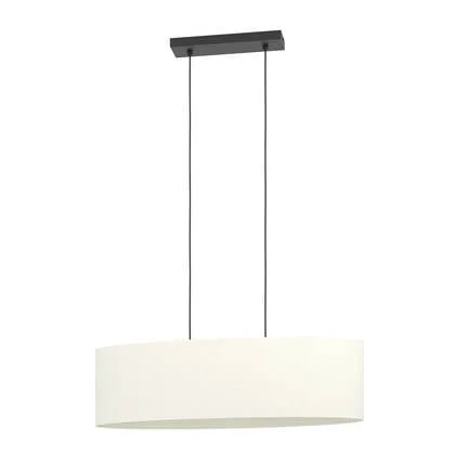 EGLO Febres Hanglamp - E27 - teddy stof - Zwart|Wit